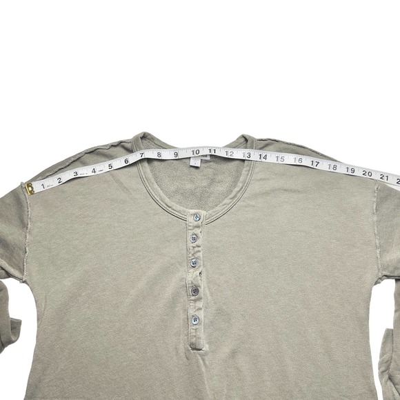 James Perse Standard | Women | Supima Cotton Exposed Seam Popover Top | Size 1 - Picture 3 of 9